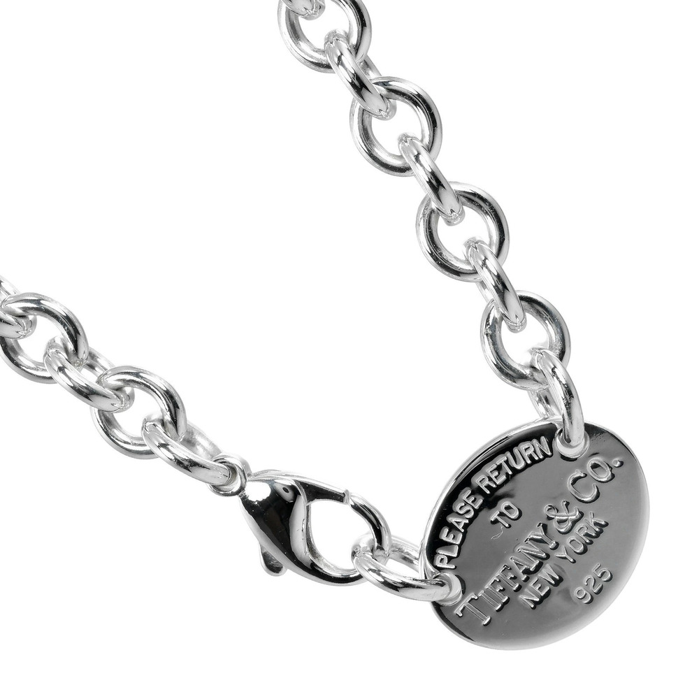 Tiffany Co to Oval Necklace Sterling Silver